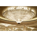 Hotel project crystal ceiling light flush mounted chandelier fixture